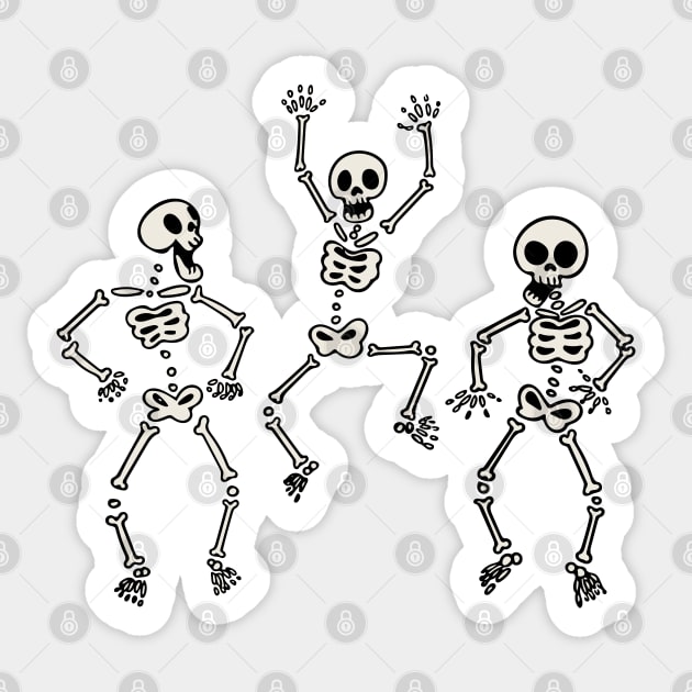 Dancing skeletons Sticker by Urbanic